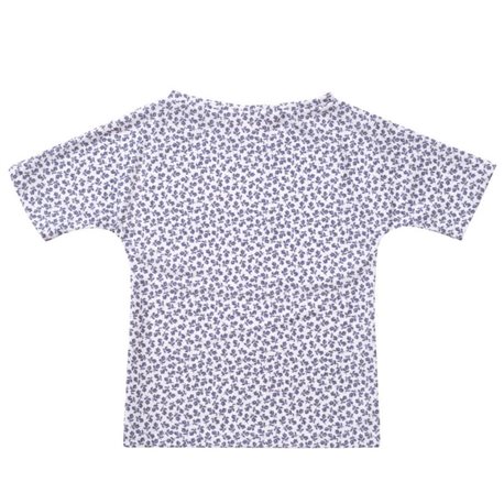 UV Shirt Grey Flowers - kurzarm - Petit Crabe