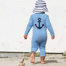 UV pakje Dusty Blue Anchor - lange mouwen & pijpjes UV pakje Dusty Blue Anchor - lange mouwen & pijpjes