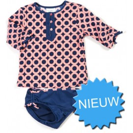 UV shirt en zwemshort Purple Dots