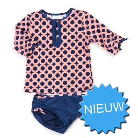UV shirt en zwemshort Purple Dots